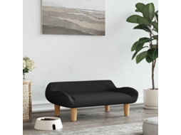 Vidaxl Cama 70x40x24 Cm Tecido Preto