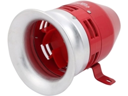 Sirene de Alarme Industrial com Motor Metal Ms 390 Dc 12v, Som Vermelho CHABERLU
