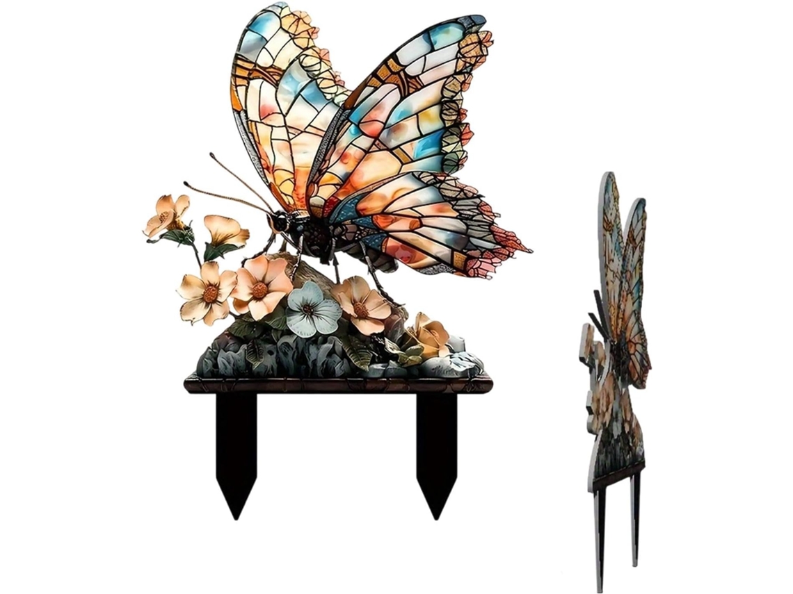 Decoração Paisagística Arquitetônica Estacas em Forma de Borboleta Design para Decoração de Jardins e Quintais, CHABERLU
