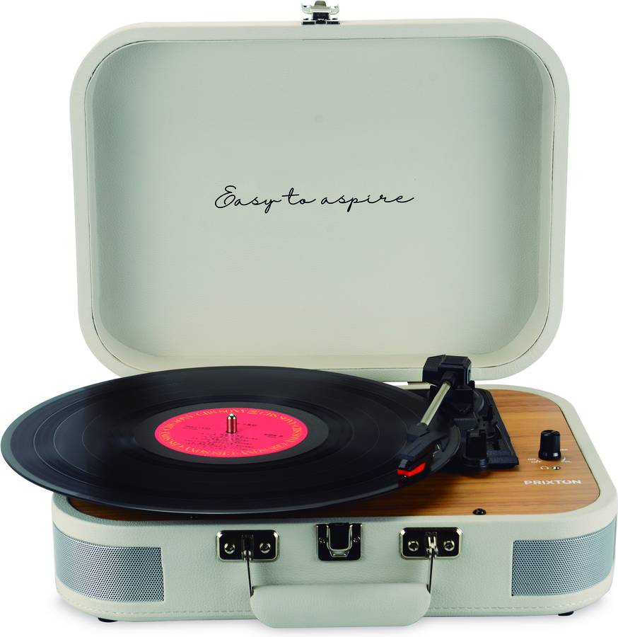 Gira-Discos PRIXTON VC600 (Manual - 33.3 - 45 - 78 RPM - Correia - Creme)