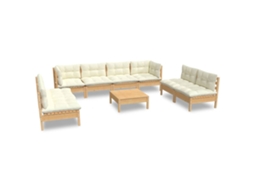 Garden Lounge Set, Garden Lounge Sets Vidaxl Creme Madeira De Pinho (n/a)