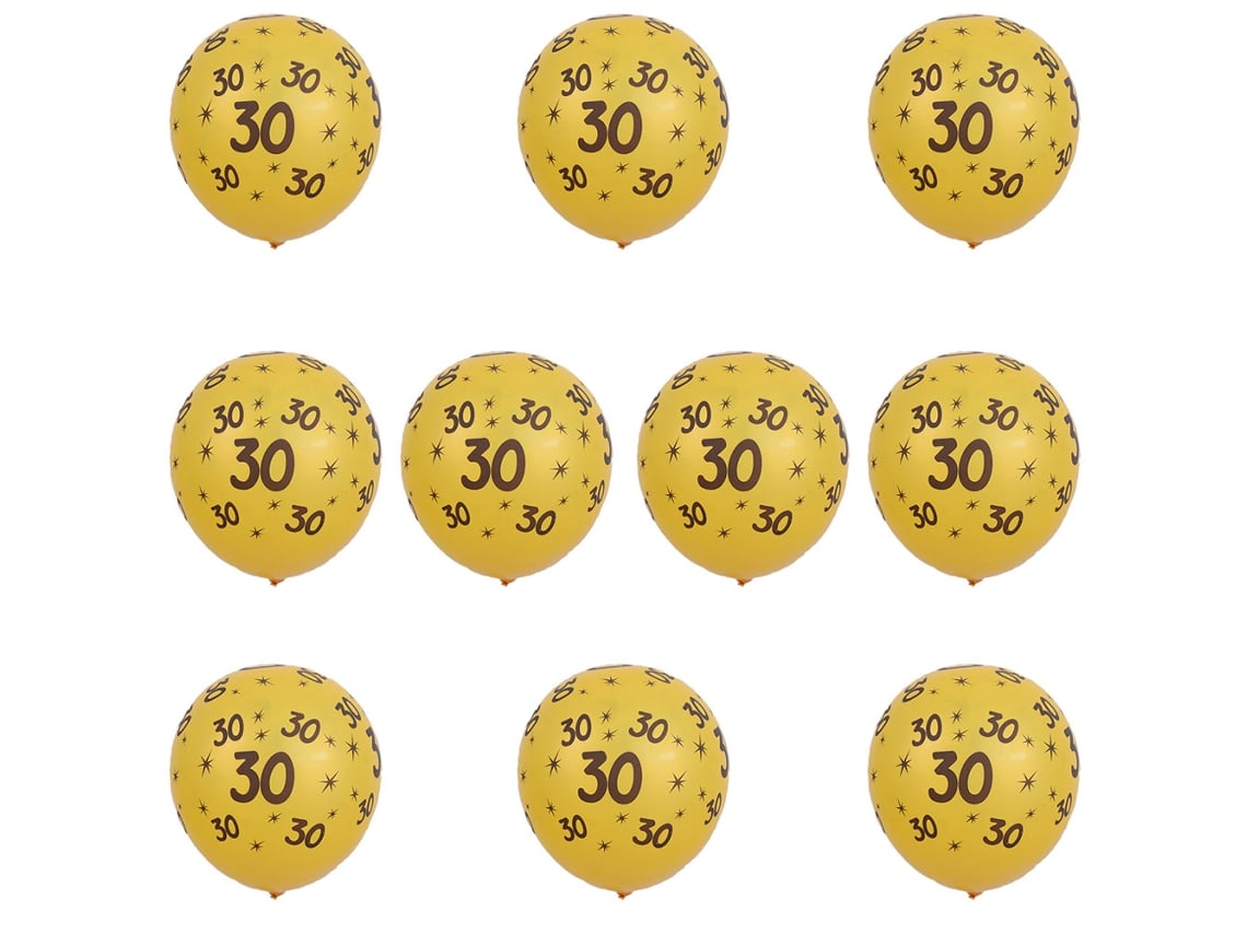 10 Balões de Látex Dourados para Festa LAXISCREED