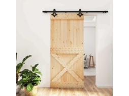 Vidaxl Porta Deslizante 95 X 210 Cm Natural E Preto