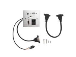 Tomada De Parede Multimídia De Alumínio Com Usb, Hd, Vga, 3.5mm E Rj45 Para Lar, Hotel E Escritório