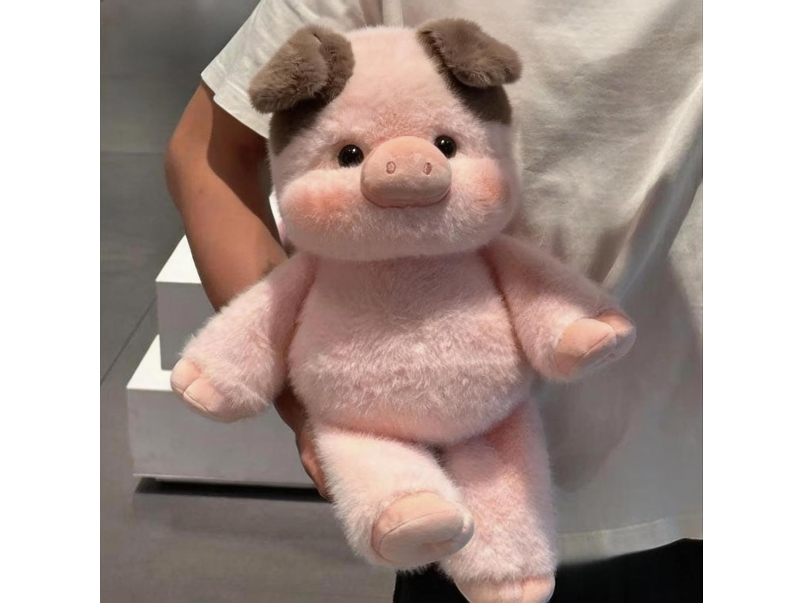 Porquinho De Pelúcia Rosa, Macio E Seguro, Almofada Fofa Kawaii,
