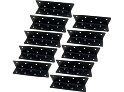 Kit Com 10 Suportes Em L De 90 Graus Da Toyvian Para Móveis, Em Aço Carbono Preto, Com Parafusos De Montagem Precisos E