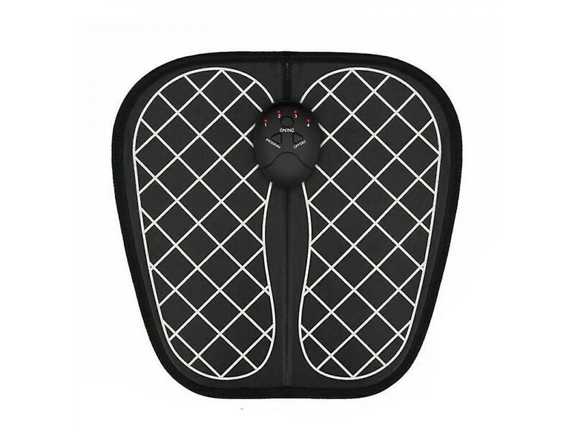 Massagem de Pé Elétrico Estimulador Muscular Aumenta Circulação Alivia Dor 1 Peça Preta