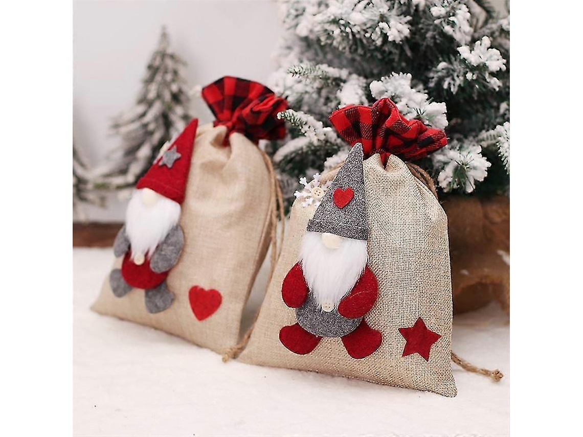 Papai Noel Árvore De Natal Saco De Presente Feliz Natal Doces Saco De Presente Decorações De Natal Para Casa Navidad Ano Novo 2023 Presentes Hengjian