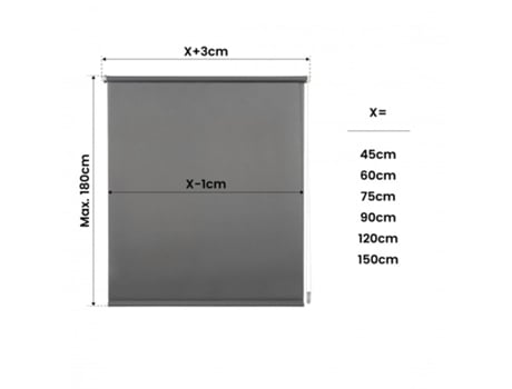 Estor STORESDECO (45 x 180cm - Poliéster - Branco)