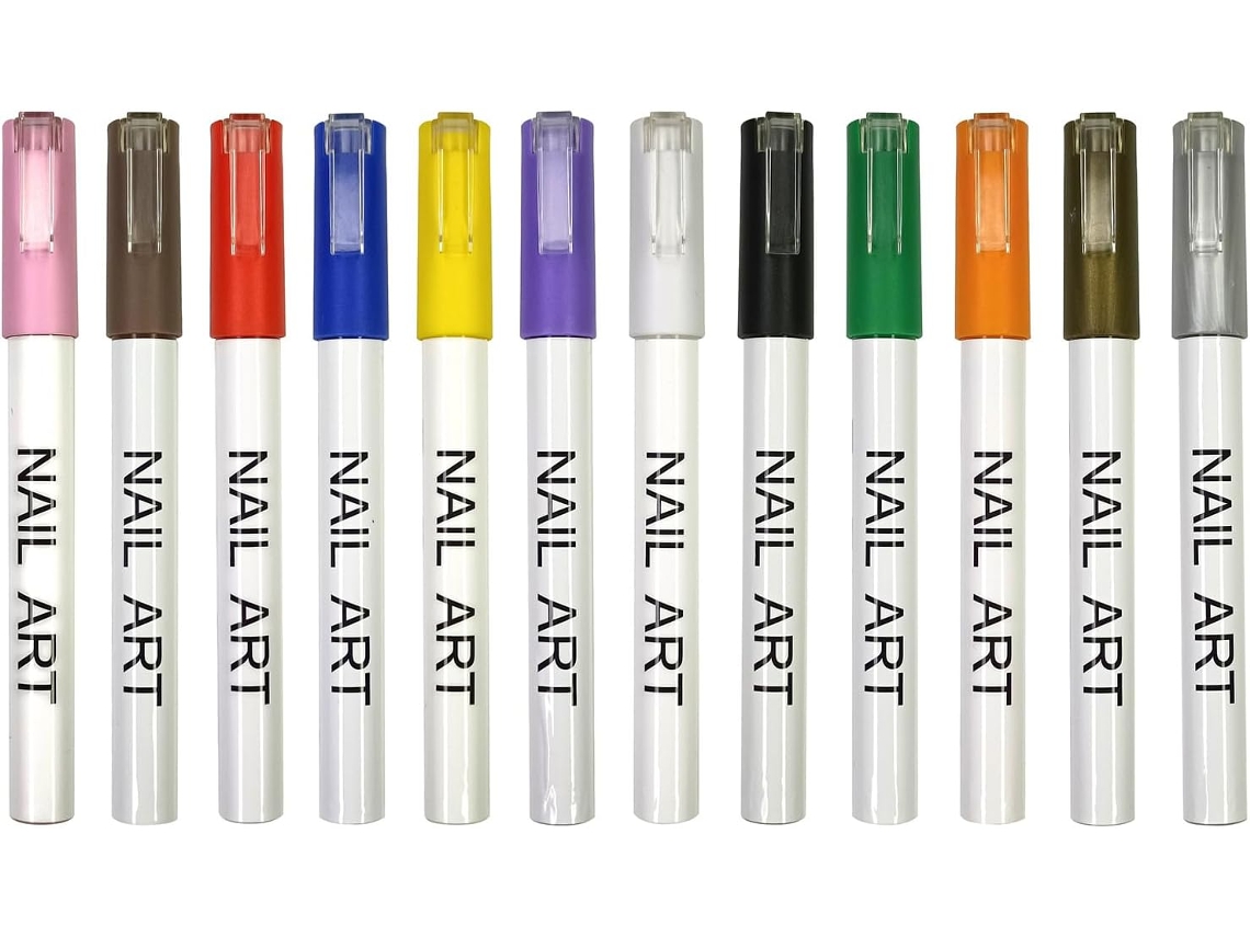 Conjunto De 12 Canetas Para Nail Art, Ideais Para Criar Joias, Com