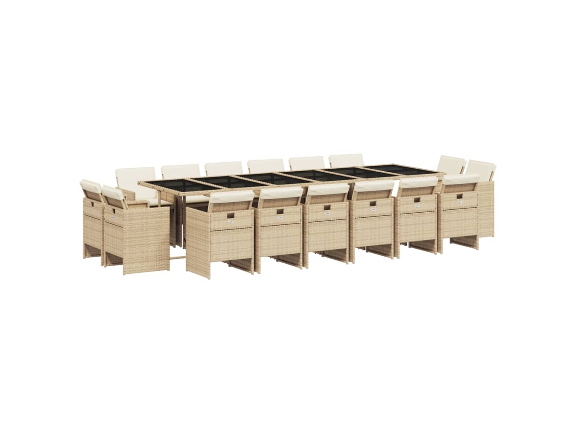 Garden Dining Set, Garden Dining Sets Vidaxl Bege Rattan / Vime (n/a)