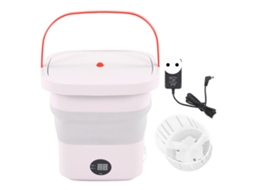 Mini máquina de lavar portátil 6L automática com painel LCD para viagens e apartamentos