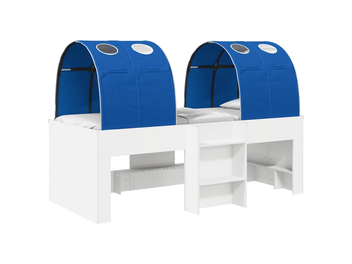 Cama com Túnel 4 Pcs MAISON EXCLUSIVE Branco e Azul Madeira