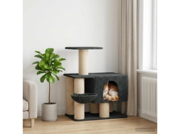 Vidaxl Árvore Com Postes De Sisal Cinzento-escuro 96 Cm