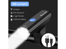 Luz de Bicicleta de Alumínio 400 Lúmenes Usb S/MARCA