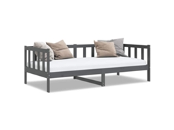 Sofá cama 90x200 Cm Madeira de Pinho Maciça Cinzento MAISON EXCLUSIVE
