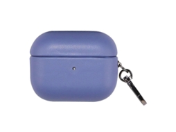 Capa protetora para fones de ouvido Bluetooth Semi Fibre AirPods 4 em couro PU com acabamento brilhante. GIECY