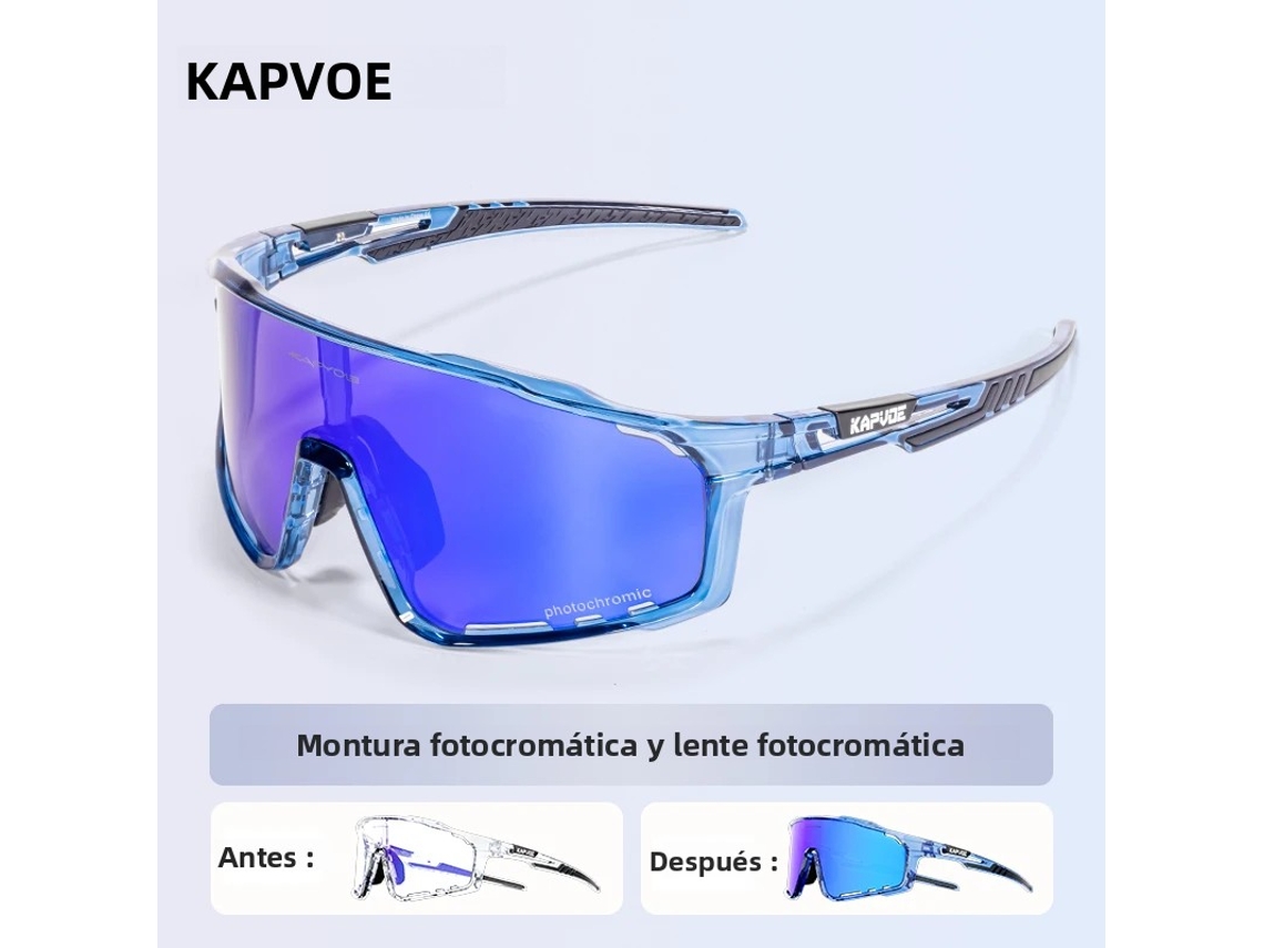 (azul 6) Óculos De Ciclismo Fotocromáticos Unissex, Óculos De Sol Com Proteção Uv400.