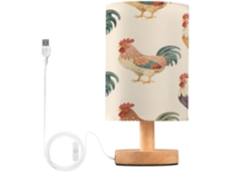 Abajur De Cabeceira Em Formato Galo Para Quarto, Luminária De Cabeceira Led, Luminária De Leitura Com Portas Usb E