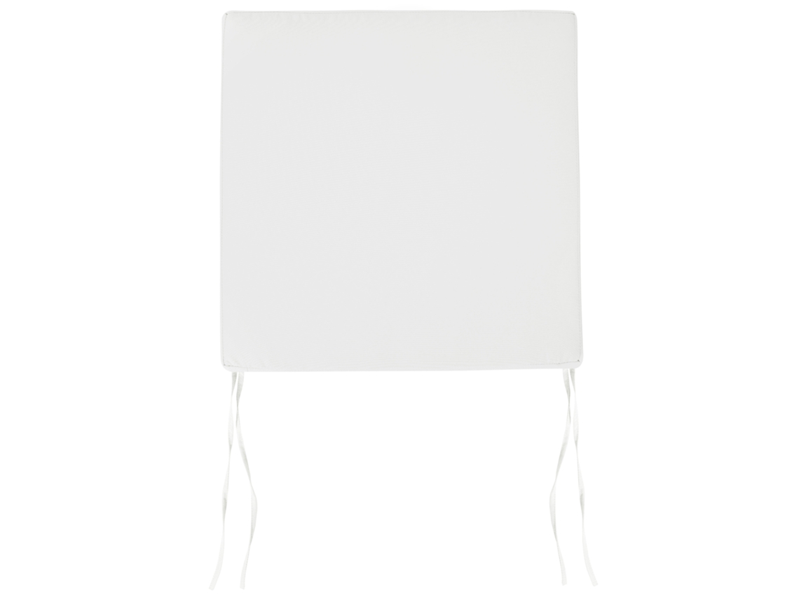 Conjunto De 8 Almofadas Para Cadeiras De Jardim Sassari Premium 46 X 46 Cm Branco Creme