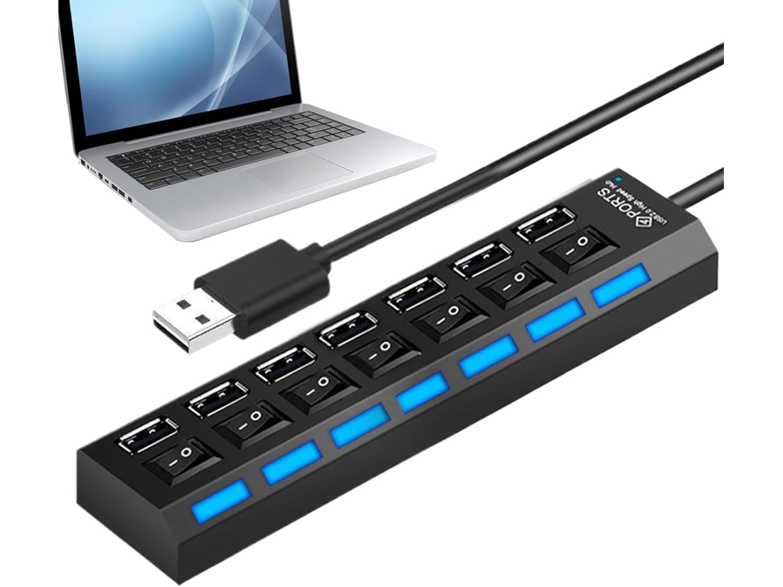 Hub Usb De Alta Velocidade Com Alimentação Externa E Divisor De Múltiplas Portas