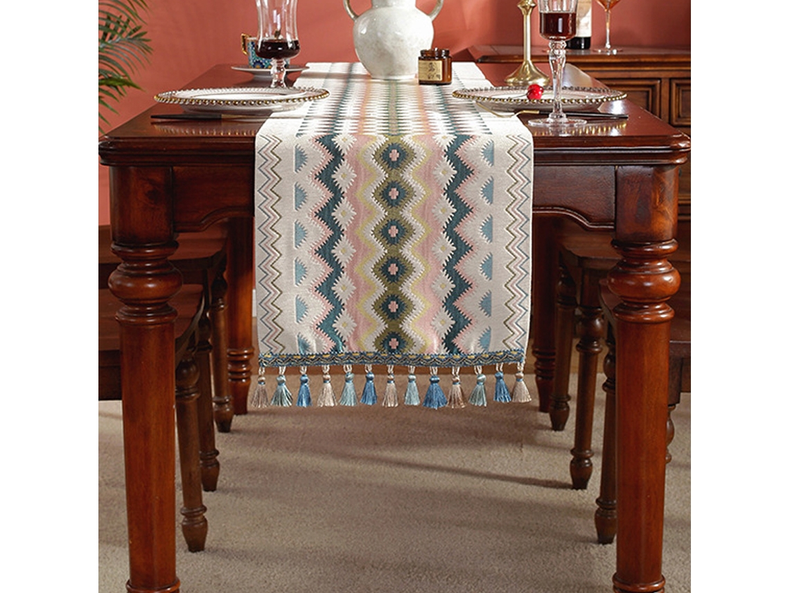 14 * 70In Corredor de Mesa Estilo Boêmio Armário de Tv Sala de Jantar Decoração de Casa Toalha de Mesa Longa Tira Estilo2
