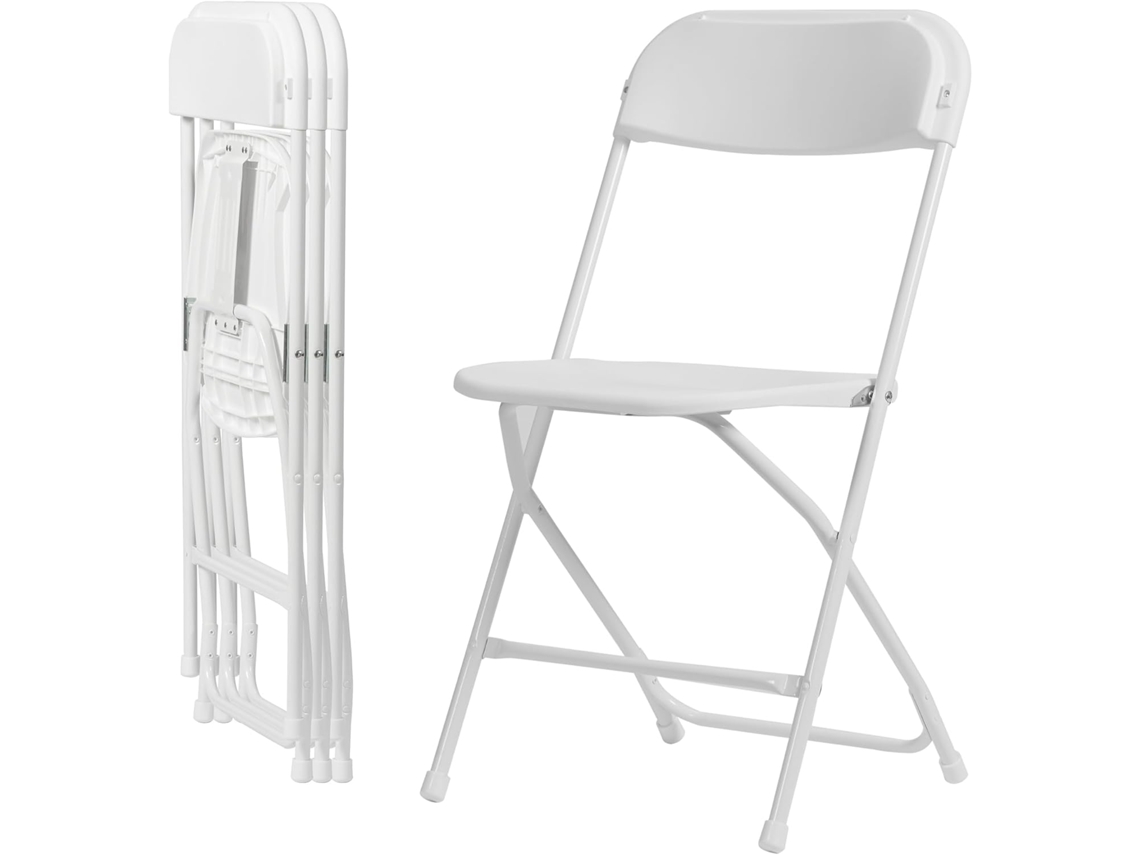 Conjunto 4 Cadeiras Dobráveis De Plástico, Para Casa, Varanda, Jardim, Pátio Encontros Ao Livre. Suportam 160
