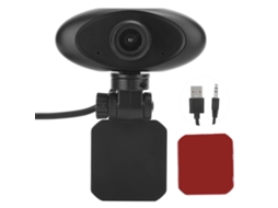 Webcam Usb Hd 720p Com Microfone Sem Driver Câmera Web Rotativa 360 Graus