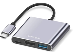 Adaptador MITSAI USB-C para HDMI + USB-C + USB 3.0 (Outlet Caixa Aberta)