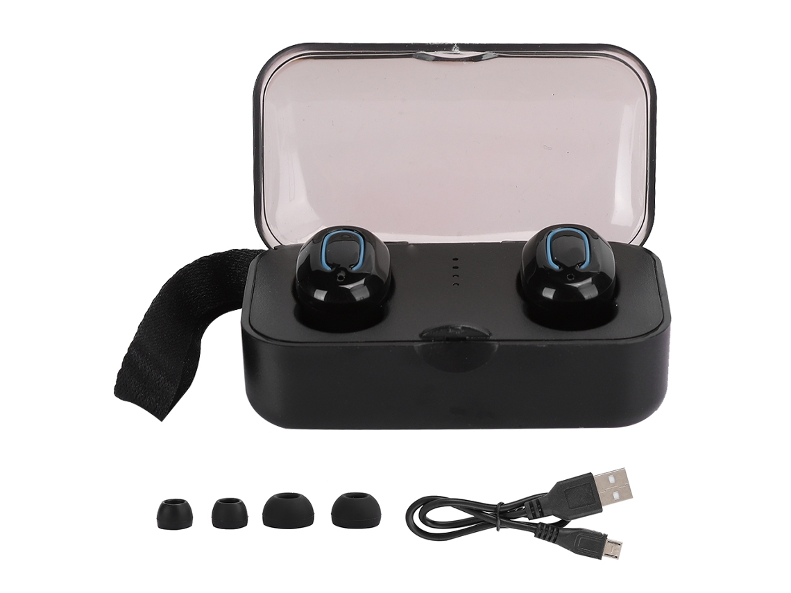 Auriculares Bluetooth portátiles Ti8s mini para deportes, con estuche de carga, negro, S/MARCA