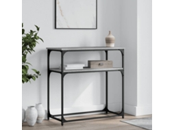 Vidaxl Mesa Consola 75x35,5x75 Cm Derivados De Madeira Cinzento Sonoma
