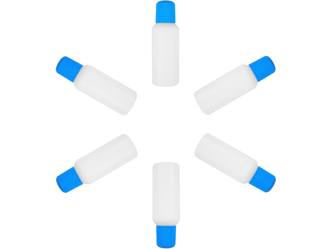 Conjunto De 6 Frascos Aplicadores De Esponja Recarregáveis De 100ml Em Plástico.