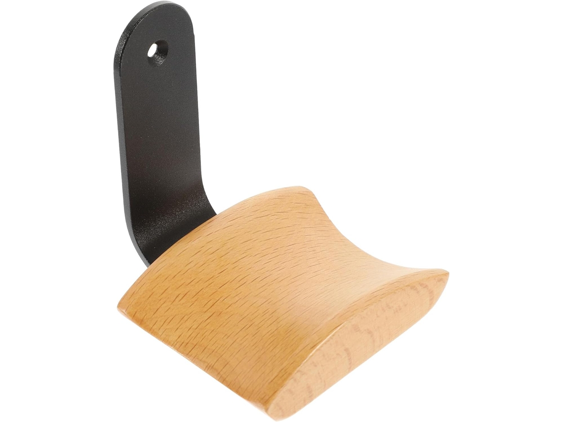 Suporte De Parede Para Fones De Ouvido Em Madeira De Faia, Suporte Compacto Preto, Organizador Prático Para Guardar