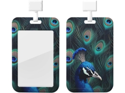 Porta Crachá Com Cordão Impermeável Fresh Peacock, Ideal Enfermeiros, Médicos E Funcionários De Escritório