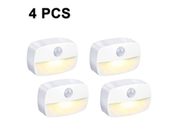 Pack de 4 Luzes Noite Sensor Crepúsculo Luzes Automáticas para Quarto Casa de Banho Escadas Cozinha NEVEANCE