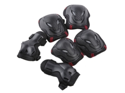 Kit de Proteção para Skate 6 Peças Joelheiras Cotoveleiras e Guardas de Punho S/MARCA