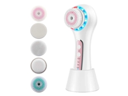 Esfoliante Facial Escova De Limpeza Facial Recarregável Ipx7 À Prova Dágua Com 5 Cabeças De Escova Escova Giratória Facial Elétrica Para Yizhood