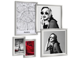 Conjunto De Pinturas Acentos Estilosos De Paris Moda Espelharte (5 Peças)