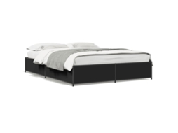 Estrutura de Cama Derivados de Madeira/metal Preto 135x190 cm MAISON EXCLUSIVE