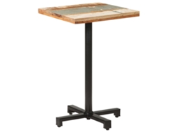 Vidaxl Mesa De Bistrô Quadrada 50x50x75 Cm Madeira Recuperada Maciça