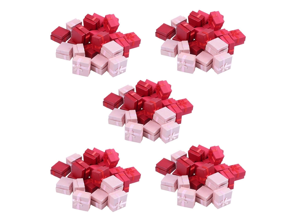 120-piece Gift Box Set Caixa De Jóias Anéis Quadrados Aniversários Casamentos