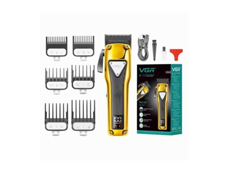 Tagliacapelli Professionale Em Metallo A Batteria Display Digital Usb Vgr V137