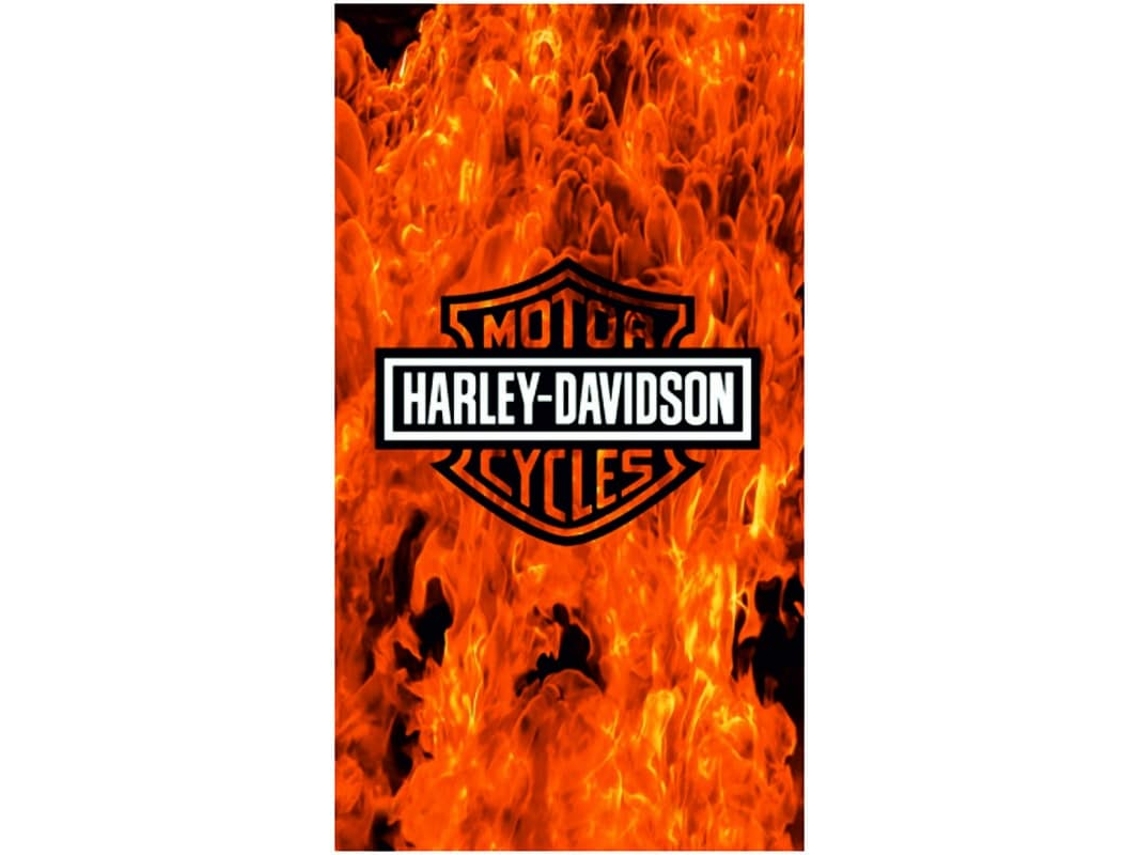Toalha De Praia Microfibra Harley Davidson Chamas