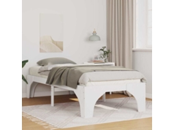 Vidaxl Estrutura da Cama Branco 75 X 190 Cm Madeira de Pinheiro Sólida