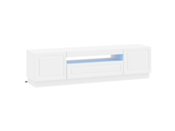 Vidaxl Gabinete De Tv Led Branco Derivados De Madeira