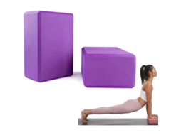 Conjunto 2 Blocos De Ioga Eva Com Alça Para Flexibilidade Postural