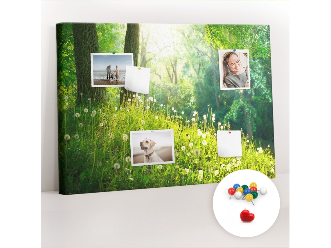 Painel De Cortiça Para Parede Natureza Primaveril Para O Quarto Das Crianças Espelharte (70x100 Cm)