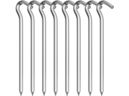 Estacas de Metal Reforçadas, 8 Peças, 20 Cm, Liga de Alumínio, para Camping e Atividades ao Ar Livre AQUAFORGE
