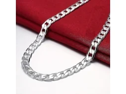 2026zentro-cadena De Plata 925 Para Hombres 20/24 Pulgadas 8mm Joyería Lujosa Regalo De Boda Navidad