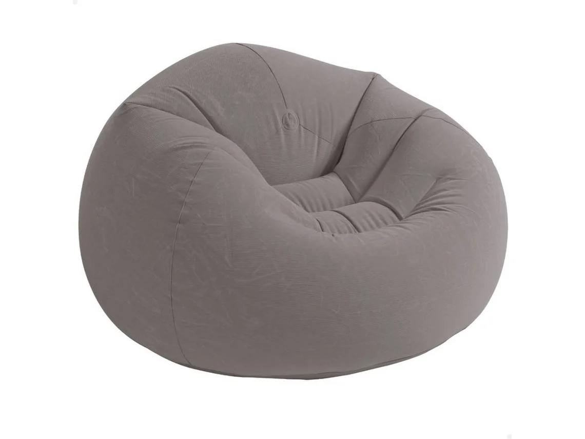 Puff Insuflável INTEX Beanless Cinza (107 x 104 x 69 cm)